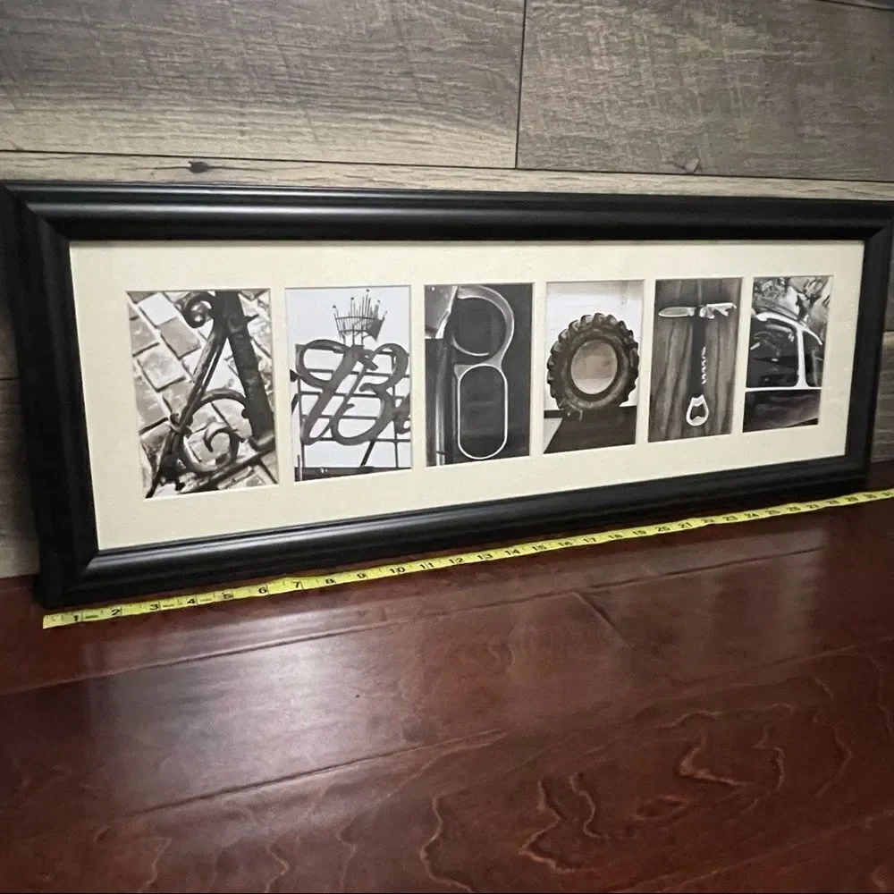 ABBOTT Personalized Name Art Wall Decor Sepia Color 30.5” x 11”